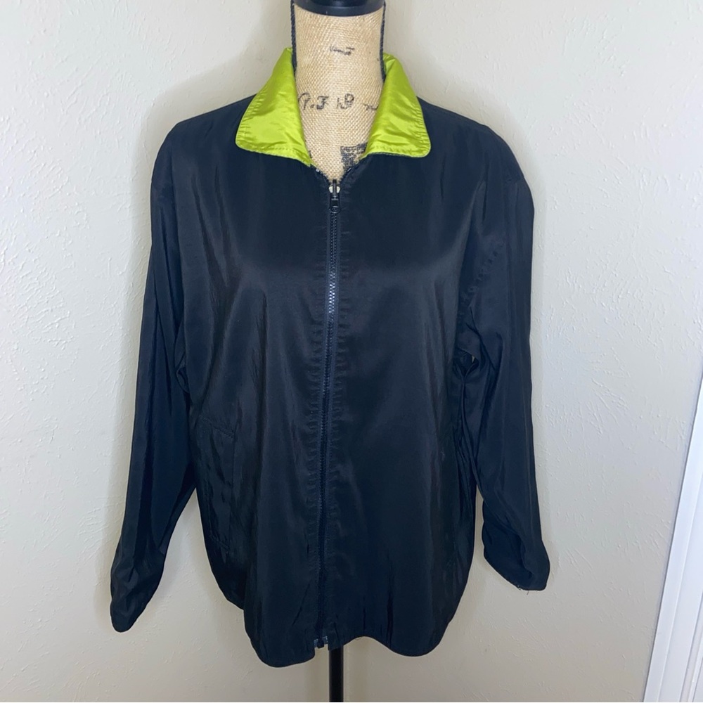 Mycra Pac One Mini Short Reversible Jacket Black & Green 1-SM(10-12) Made In USA